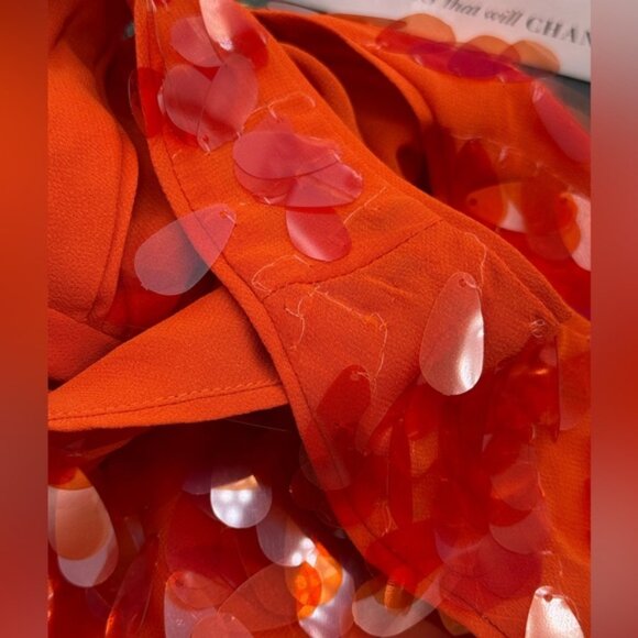 🆕 MISHA COLLECTION 🧿 NWOT Red Sapphire Sequins Mini Dress, Sz XL - US 10 - Picture 15 of 16